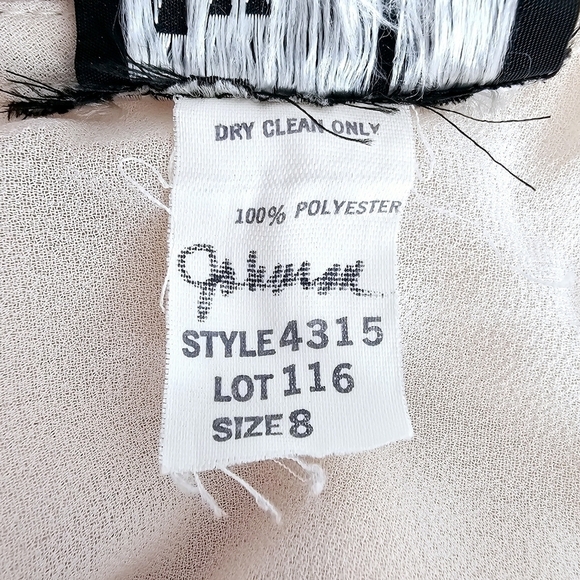 Vintage J.Harris 80s Wrap Lace Chiffon Pearls Romantic Long Sleeve Midi Dress - Picture 14 of 16